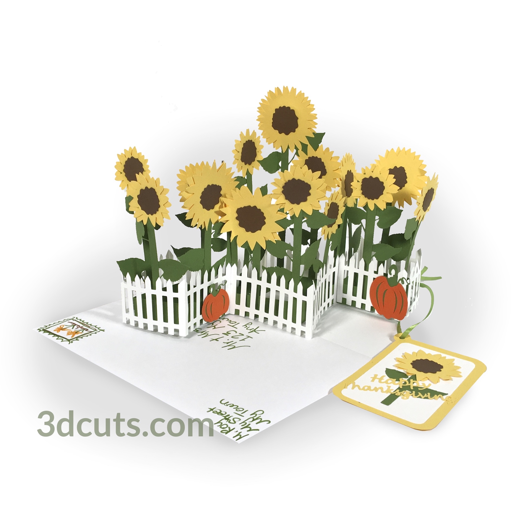 Zig Zag Sunflower Card — 3DCuts.com